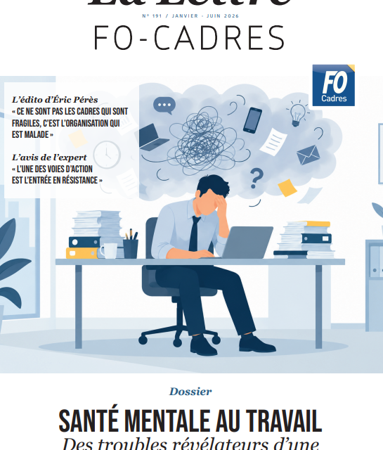 Santé mentale au travail – Lettre FO Cadres septembre 2026